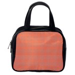 Gingham Plaid Fabric Pattern Red Classic Handbag (Two Sides) Back