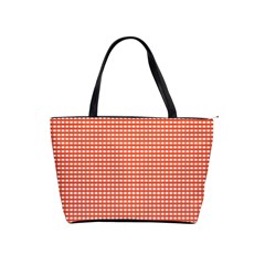 Gingham Plaid Fabric Pattern Red Classic Shoulder Handbag