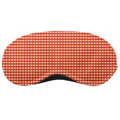 Gingham Plaid Fabric Pattern Red Sleeping Mask