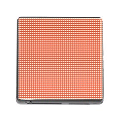 Gingham Plaid Fabric Pattern Red Memory Card Reader (Square 5 Slot)