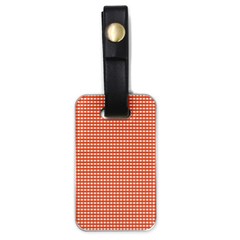 Gingham Plaid Fabric Pattern Red Luggage Tag (one Side)