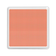 Gingham Plaid Fabric Pattern Red Memory Card Reader (Square)