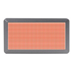 Gingham Plaid Fabric Pattern Red Memory Card Reader (mini)