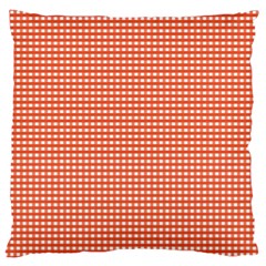 Gingham Plaid Fabric Pattern Red Large Cushion Case (One Side)