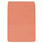 Gingham Plaid Fabric Pattern Red Removable Flap Cover (L) Front