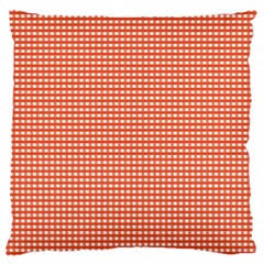 Gingham Plaid Fabric Pattern Red Large Flano Cushion Case (one Side) by HermanTelo