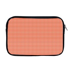 Gingham Plaid Fabric Pattern Red Apple MacBook Pro 17  Zipper Case