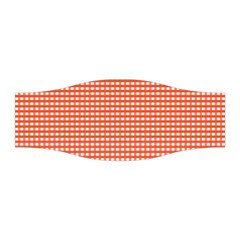 Gingham Plaid Fabric Pattern Red Stretchable Headband by HermanTelo