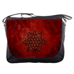 Elegant Decorative Celtic Knot Messenger Bag by FantasyWorld7