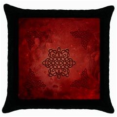 Elegant Decorative Celtic Knot Throw Pillow Case (black) by FantasyWorld7