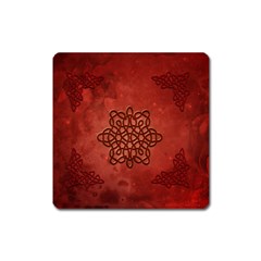 Elegant Decorative Celtic Knot Square Magnet by FantasyWorld7