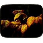 Nature Yellow Plant Leaves Double Sided Fleece Blanket (Mini)  35 x27  Blanket Front