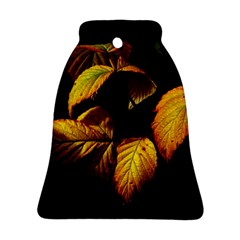 Nature Yellow Plant Leaves Bell Ornament (two Sides) by Pakrebo