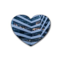 Architectural Design Architecture Building Business Rubber Coaster (heart)  by Pakrebo