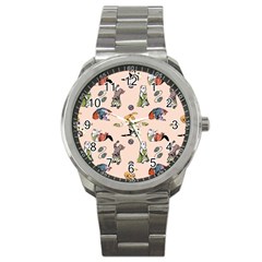 Funny Cats Sport Metal Watch by Sobalvarro