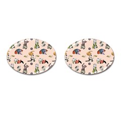 Funny Cats Cufflinks (oval) by Sobalvarro