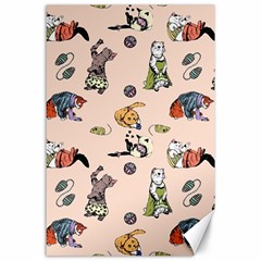 Funny Cats Canvas 24  X 36  by Sobalvarro