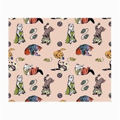 Funny Cats Small Glasses Cloth (2 Sides) by Sobalvarro