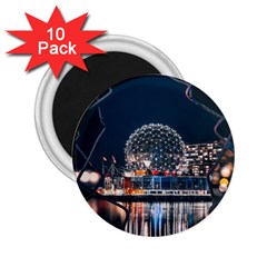 Silver Dome 2 25  Magnets (10 Pack)  by Pakrebo