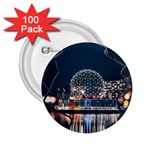 Silver Dome 2.25  Buttons (100 pack)  Front