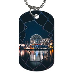 Silver Dome Dog Tag (One Side)