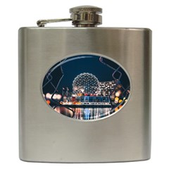 Silver Dome Hip Flask (6 Oz) by Pakrebo