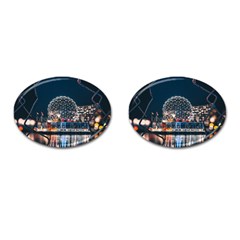 Silver Dome Cufflinks (Oval)