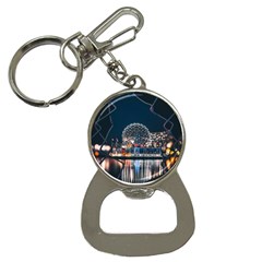 Silver Dome Bottle Opener Key Chain