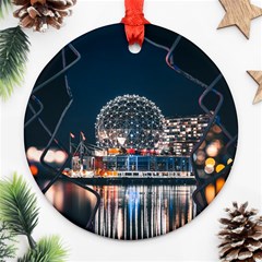 Silver Dome Round Ornament (Two Sides)