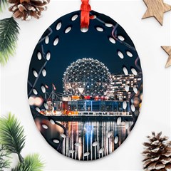 Silver Dome Ornament (Oval Filigree)