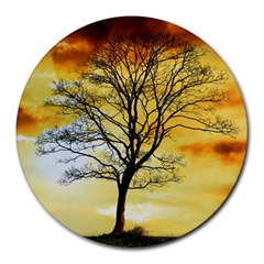 Branches Dawn Dusk Fall Round Mousepads