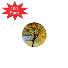 Branches Dawn Dusk Fall 1  Mini Buttons (100 Pack)  by Pakrebo