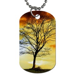 Branches Dawn Dusk Fall Dog Tag (one Side) by Pakrebo