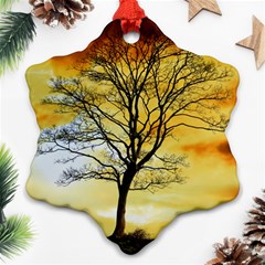 Branches Dawn Dusk Fall Snowflake Ornament (two Sides) by Pakrebo