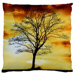 Branches Dawn Dusk Fall Large Flano Cushion Case (one Side) by Pakrebo