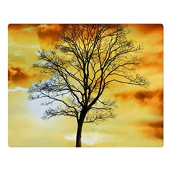 Branches Dawn Dusk Fall Double Sided Flano Blanket (large)  by Pakrebo