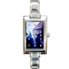 Abstract Architectural Design Architecture Building Rectangle Italian Charm Watch by Pakrebo