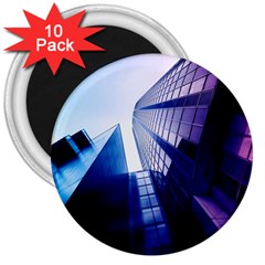 Abstract Architectural Design Architecture Building 3  Magnets (10 Pack)  by Pakrebo