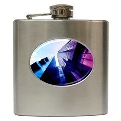 Abstract Architectural Design Architecture Building Hip Flask (6 Oz) by Pakrebo