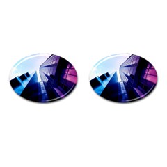 Abstract Architectural Design Architecture Building Cufflinks (oval) by Pakrebo