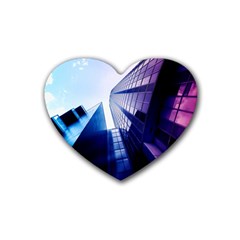 Abstract Architectural Design Architecture Building Rubber Coaster (heart)  by Pakrebo