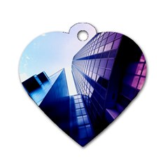 Abstract Architectural Design Architecture Building Dog Tag Heart (two Sides) by Pakrebo