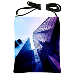 Abstract Architectural Design Architecture Building Shoulder Sling Bag by Pakrebo