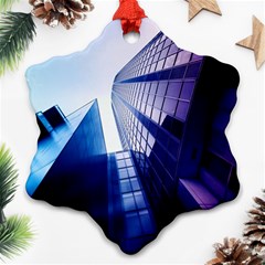 Abstract Architectural Design Architecture Building Snowflake Ornament (two Sides) by Pakrebo