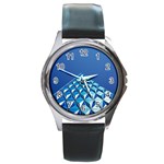 Art Building Pattern Abstract Round Metal Watch Front