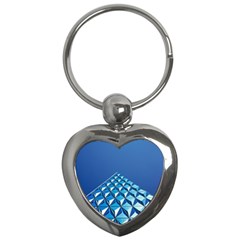 Art Building Pattern Abstract Key Chain (heart) by Pakrebo