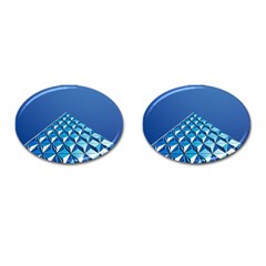 Art Building Pattern Abstract Cufflinks (oval) by Pakrebo