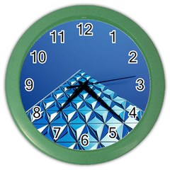 Art Building Pattern Abstract Color Wall Clock