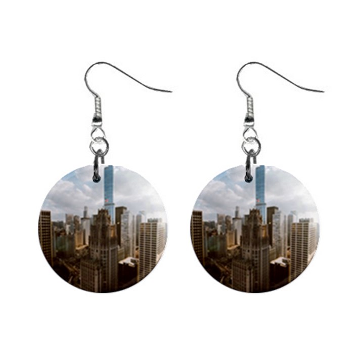 Architectural Design Architecture Buildings City Mini Button Earrings