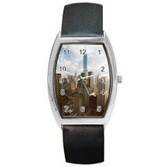 Architectural Design Architecture Buildings City Barrel Style Metal Watch by Pakrebo